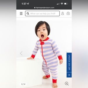 Hanna Andersson striped PJs - never worn